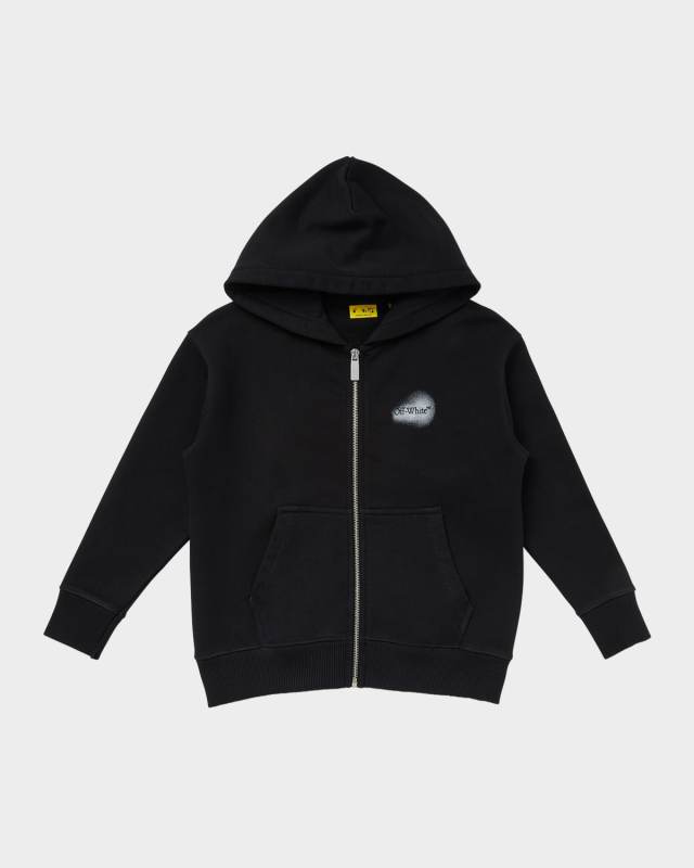 Boy's Arrow Spray Zip-Front Hoodie, Size 6-12